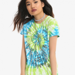 green and blue tie dye